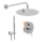 REA-P8007 - Set de ducha con grifería empotrada LUNGO, cromado brillante
