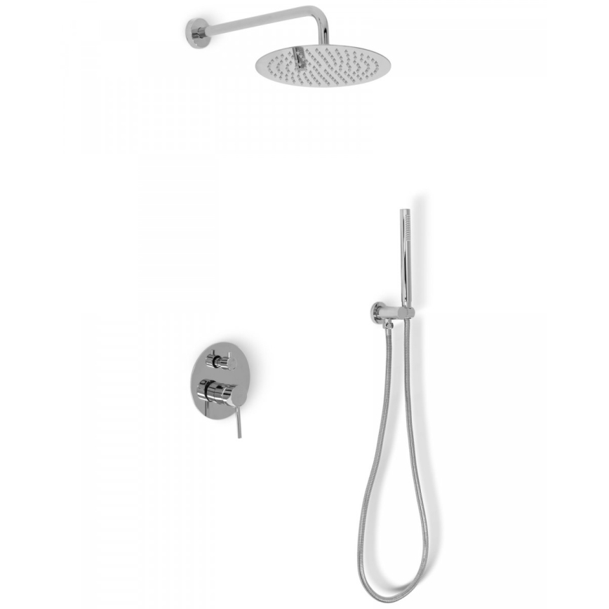 REA-P8007 - Set de ducha con grifería empotrada LUNGO, cromado brillante