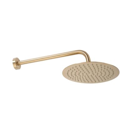 REA-P8551 - Conjunto de ducha LUNGO con mezclador termostático empotrado, acabado en oro cepillado