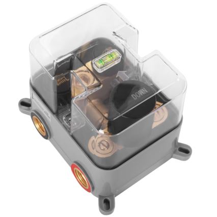 REA-P8551 - Conjunto de ducha LUNGO con mezclador termostático empotrado, acabado en oro cepillado
