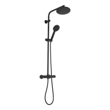 REA-P8804 - Set de ducha con grifería termostática BLISS negro mate