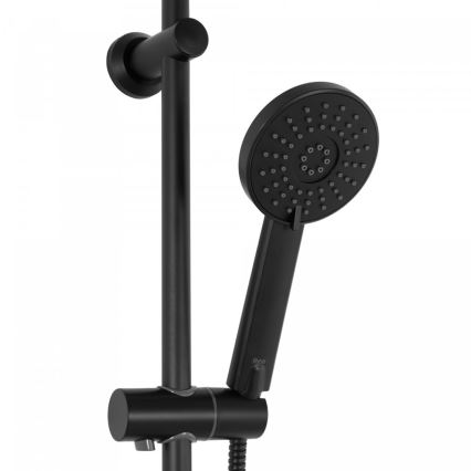 REA-P8804 - Set de ducha con grifería termostática BLISS negro mate