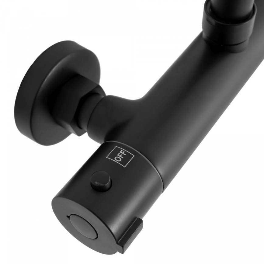 REA-P8804 - Set de ducha con grifería termostática BLISS negro mate