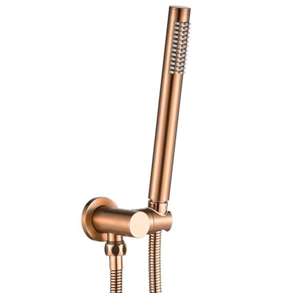 REA-P8809 - Set de ducha LUNGO con grifo empotrado, acabado en cobre cepillado