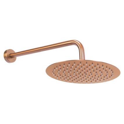 REA-P8809 - Set de ducha LUNGO con grifo empotrado, acabado en cobre cepillado