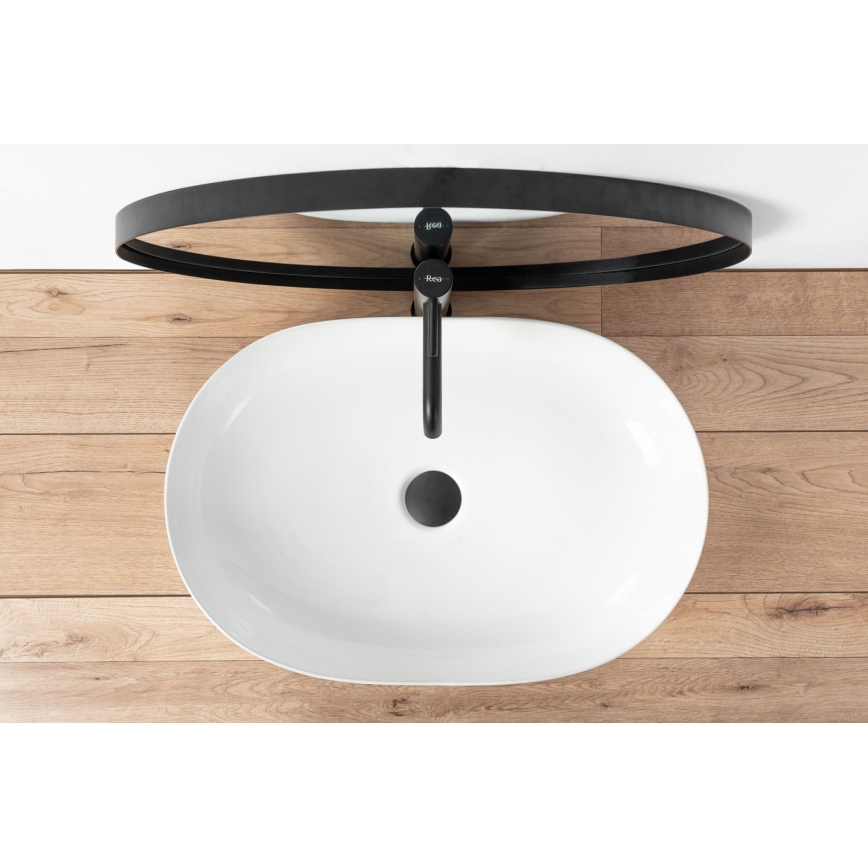 REA-U0024 - Lavabo sobre encimera CLEO 41x60,5 cm cerámica/blanco brillante