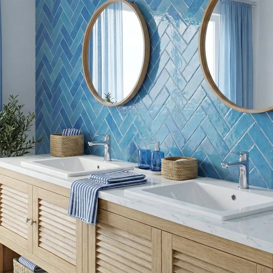 REA-U0040 - Lavabo encastrado DAFNE 46,5x76 cm cerámica/blanco brillante