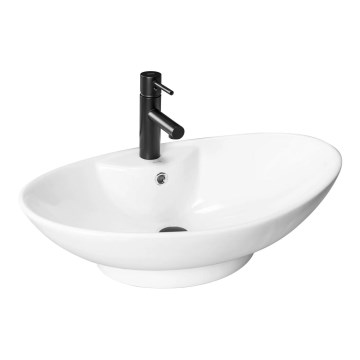 REA-U0160 - Lavabo sobre encimera ROSA 38,5x58,5 cm cerámica/blanco brillante