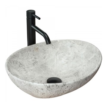 REA-U0165 - Lavabo para encimera SOFIA 34,5x41 cm cerámica/piedra clara