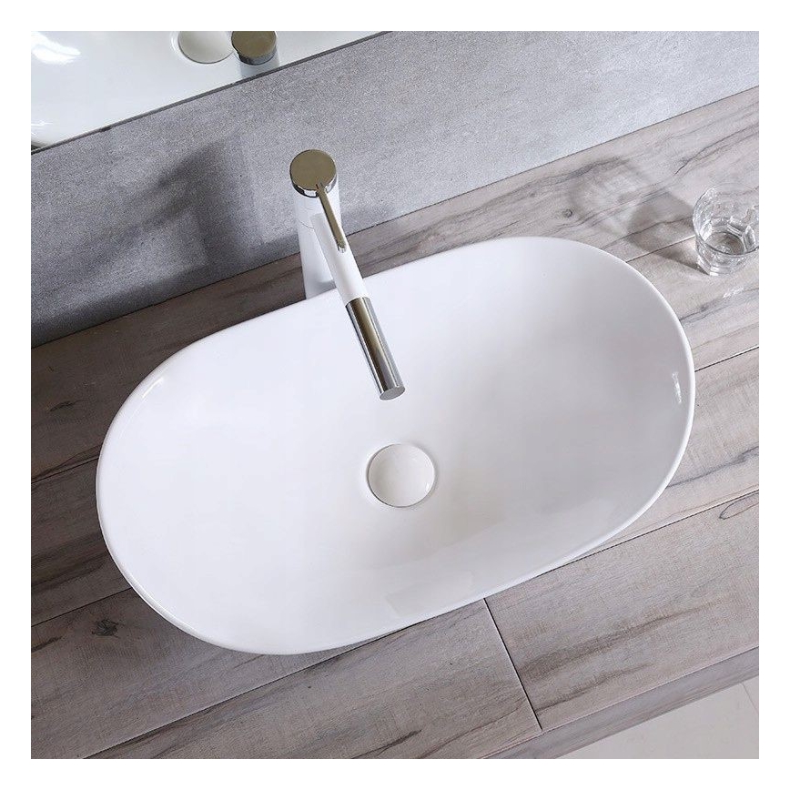 REA-U0441 - Lavabo sobre encimera ROYAL 35,5x61,5 cm cerámica/blanco brillante