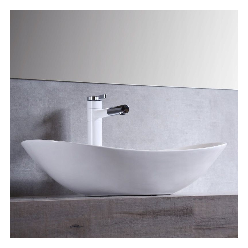 REA-U0441 - Lavabo sobre encimera ROYAL 35,5x61,5 cm cerámica/blanco brillante