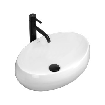 REA-U0462 - Lavabo de encimera LINDA 34x48,5 cm cerámica/blanco brillante