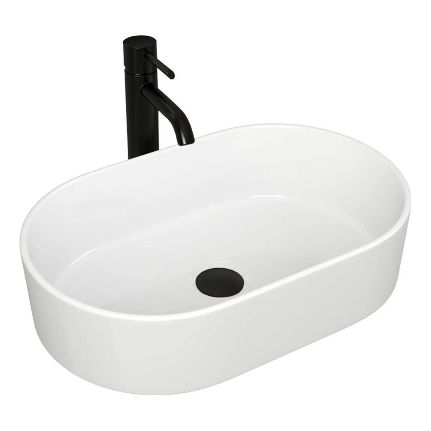 REA-U0600 - Lavabo sobre encimera ALMA 36x57 cm cerámica/blanco brillante