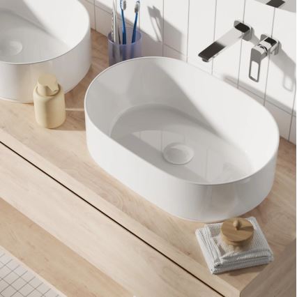 REA-U0600 - Lavabo sobre encimera ALMA 36x57 cm cerámica/blanco brillante