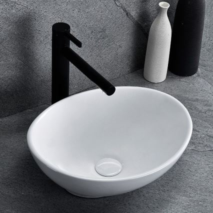 REA-U0623 - Lavabo para encimera SOFIA MINI 27x34 cm cerámica/blanco brillante