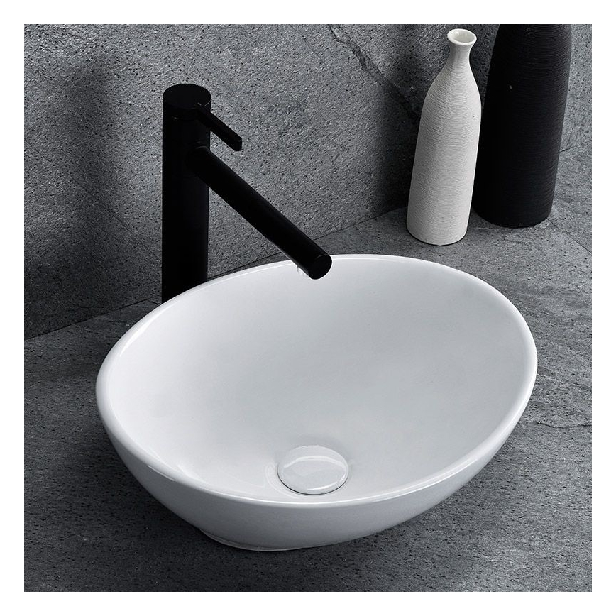 REA-U0623 - Lavabo para encimera SOFIA MINI 27x34 cm cerámica/blanco brillante