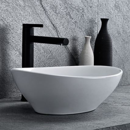 REA-U0623 - Lavabo para encimera SOFIA MINI 27x34 cm cerámica/blanco brillante