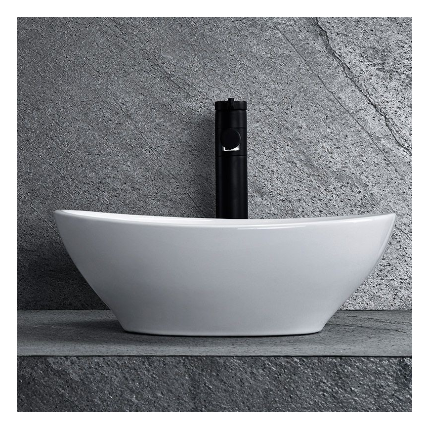 REA-U0623 - Lavabo para encimera SOFIA MINI 27x34 cm cerámica/blanco brillante
