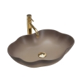REA-U0629 - Lavabo sobre encimera PEARL 38x50,5 cm cerámica/marrón