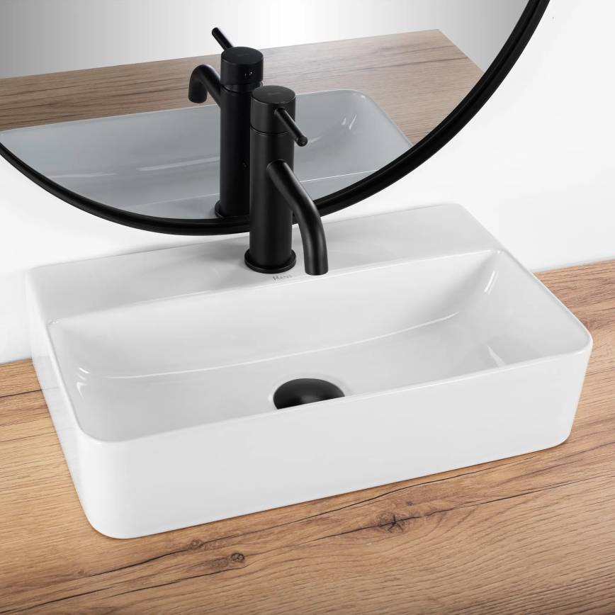 REA-U0630 - Lavabo para encimera/suspendido NAOMI 28,5x45,5 cm cerámica/blanco