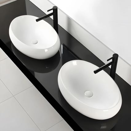 REA-U0656 - Lavabo sobre encimera MELANIA 40,5x60 cm cerámica/blanco brillante