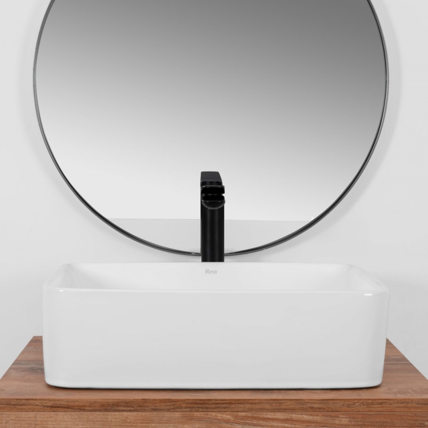 REA-U0669 - Lavabo sobre encimera ANITA 37,5x48,5 cm cerámica/blanco brillante