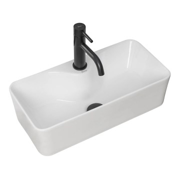 REA-U0699 - Lavabo para encimera MERY 25x50,5 cm cerámica/blanco brillante