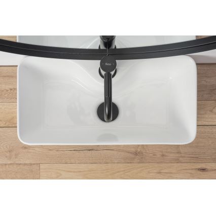 REA-U0699 - Lavabo para encimera MERY 25x50,5 cm cerámica/blanco brillante