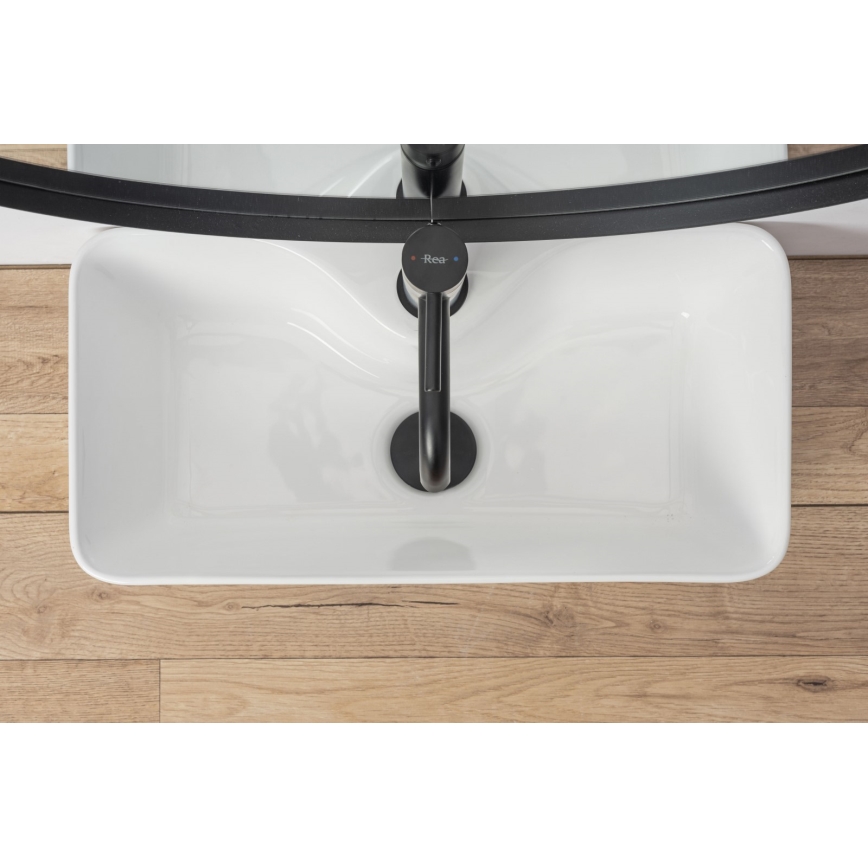 REA-U0699 - Lavabo para encimera MERY 25x50,5 cm cerámica/blanco brillante