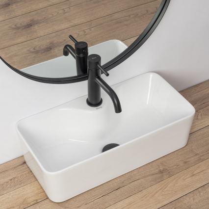 REA-U0699 - Lavabo para encimera MERY 25x50,5 cm cerámica/blanco brillante