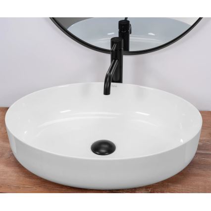 REA-U1223 - Lavabo sobre encimera QUEEN 41,5x55 cm cerámica/blanco brillante