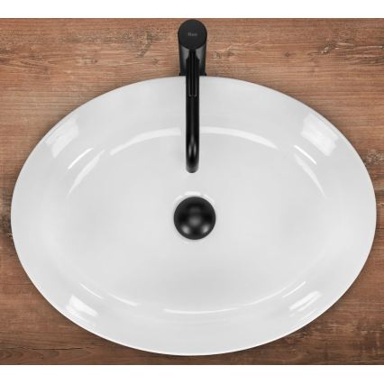 REA-U1223 - Lavabo sobre encimera QUEEN 41,5x55 cm cerámica/blanco brillante