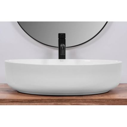 REA-U1223 - Lavabo sobre encimera QUEEN 41,5x55 cm cerámica/blanco brillante