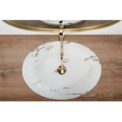 REA-U1232 - Lavabo sobre encimera QUEEN 41,5x55 cm cerámica/imitación de piedra