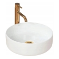 REA-U18918 - Lavabo de encimera SAMI Ø 36 cm cerámica/blanco brillante