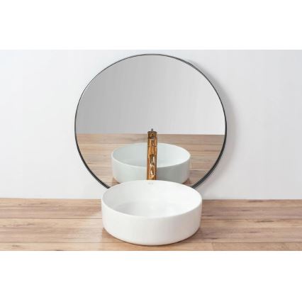 REA-U18918 - Lavabo de encimera SAMI Ø 36 cm cerámica/blanco brillante
