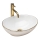 REA-U3287 - Lavabo sobre encimera SOFIA 34,5x41 cm cerámica/blanco brillante/dorado