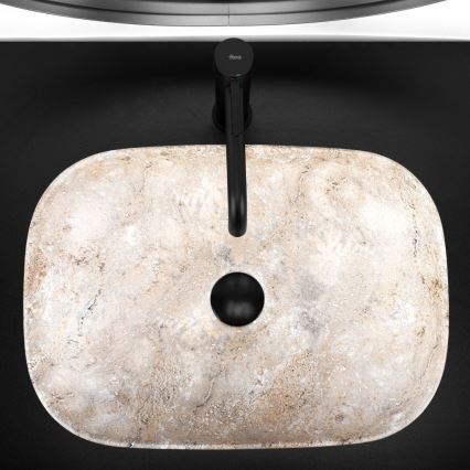 REA-U3323 - Lavabo para encimera BELINDA 33,5x46,5 cm cerámica/imitación de piedra