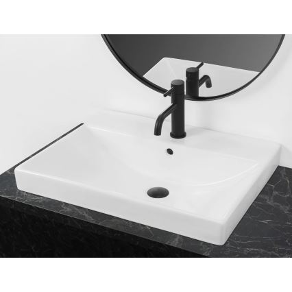 REA-U3326 - Lavabo encastrado MANDY 46x60 cm cerámica/blanco brillante
