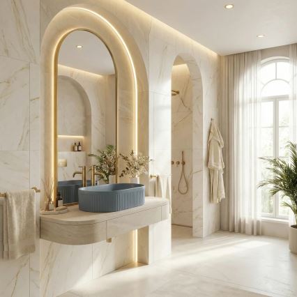 REA-U3535 - Lavabo sobre encimera VANDA 31x49 cm cerámica/azul oscuro