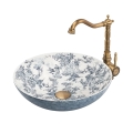 REA-U3608 - Lavabo sobre encimera JULIANA 40 cm cerámica/blanco/azul