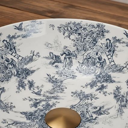 REA-U3608 - Lavabo sobre encimera JULIANA 40 cm cerámica/blanco/azul