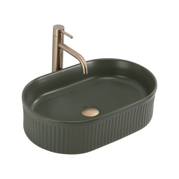 REA-U3611 - Lavabo sobre encimera VANDA 31 x 49 cm cerámica/verde oscuro