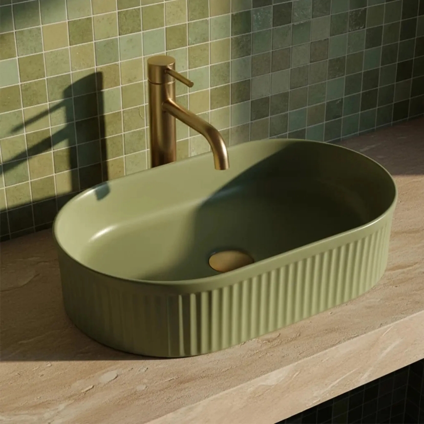REA-U3612 - Lavabo sobre encimera VANDA 31x49 cm cerámica/verde