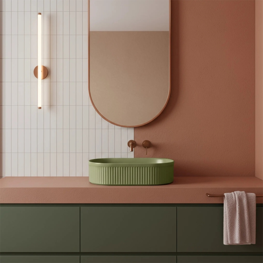 REA-U3612 - Lavabo sobre encimera VANDA 31x49 cm cerámica/verde