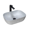 REA-U3801 - Lavabo sobre encimera LIVIA 33,5x46,5 cm cerámica/gris/efecto piedra