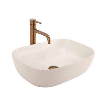 REA-U4000 - Lavabo para encimera BELINDA 33x46,5 cm cerámica/efecto piedra