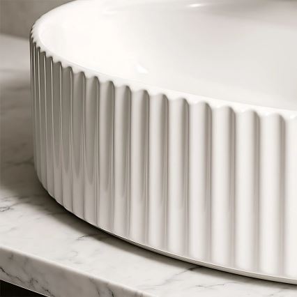 REA-U4002 - Lavabo sobre encimera MARCELA 37x60 cm cerámica/blanco brillante