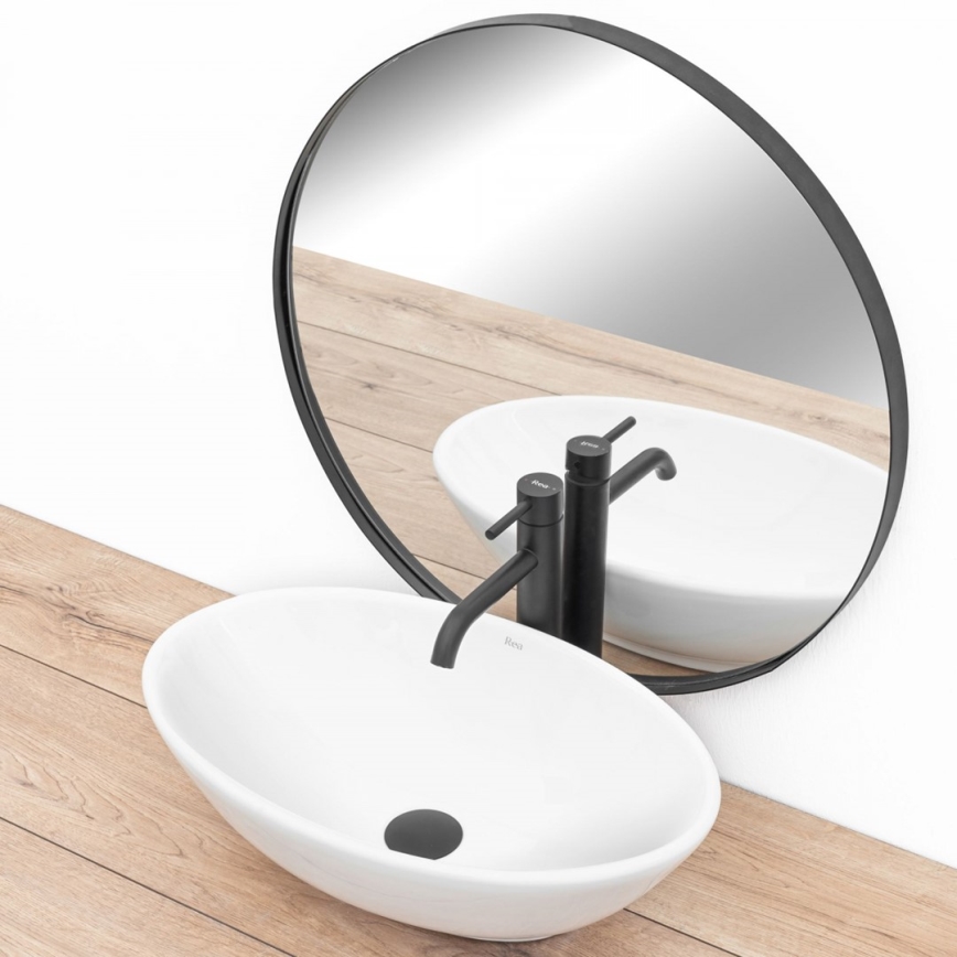 REA-U4603 - Lavabo de encimera PAMELA 33x53 cm cerámica/blanco brillante