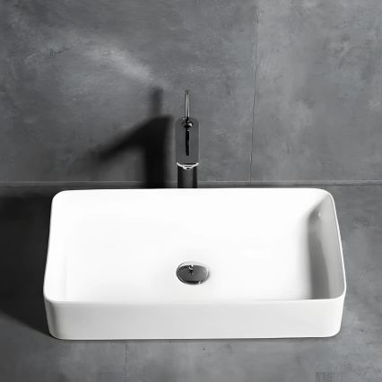 REA-U4800 - Lavabo para encimera DENIS 35x61,5 cm cerámica/blanco brillante